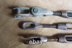 Vintage maritime-wood boats- bronze parts- 3 bronze turn buckles=5/16-1/4-3/8