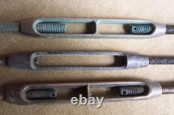 Vintage maritime-wood boats- bronze parts- 3 bronze turn buckles=5/16-1/4-3/8