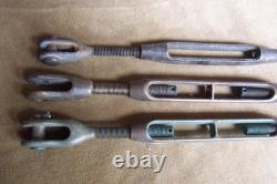 Vintage maritime-wood boats- bronze parts- 3 bronze turn buckles=5/16-1/4-3/8