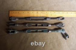 Vintage maritime-wood boats- bronze parts- 3 bronze turn buckles=5/16-1/4-3/8