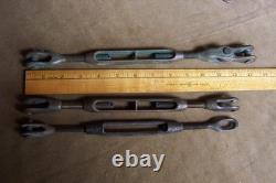 Vintage maritime-wood boats- bronze parts- 3 bronze turn buckles=5/16-1/4-3/8