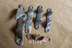 Vintage maritime-wood boats- bronze parts- 5 chocks-fairleads