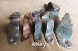 Vintage maritime-wood boats- bronze parts- 5 chocks-fairleads