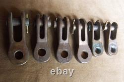 Vintage maritime-wood boats- bronze parts- 6 rigging toggles