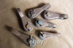 Vintage maritime-wood boats- bronze parts- 6 rigging toggles