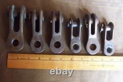 Vintage maritime-wood boats- bronze parts- 6 rigging toggles