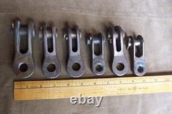 Vintage maritime-wood boats- bronze parts- 6 rigging toggles