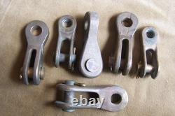 Vintage maritime-wood boats- bronze parts- 6 rigging toggles