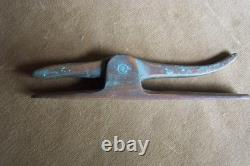 Vintage maritime-wood boats- bronze parts-wrenches-cleat-handle-end mast spar fi