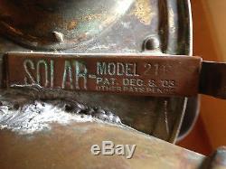Vintage oil burning tug boat light search marker lights 1903 solar model 23f
