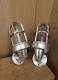 Vintage Pair Aluminum Chris Craft Or Yacht Boat Dome Lamps Lights Nice Finish