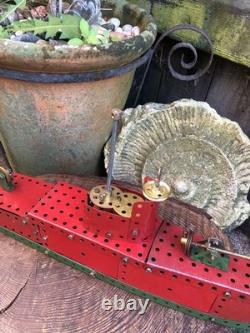 Vintage scratch built Meccano WW2 Navy battleship hand made 23 long model 1950s