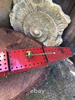 Vintage scratch built Meccano WW2 Navy battleship hand made 23 long model 1950s