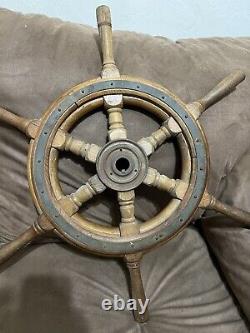 Vintage ship boat helm steering wheel, very nice Maritime Parts. 24 Offer