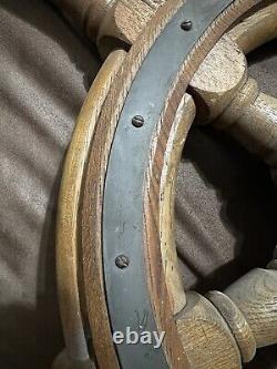 Vintage ship boat helm steering wheel, very nice Maritime Parts. 24 Offer