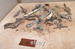 Vintage wooden row boat dingy hardware collectible metal parts lot P4