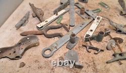 Vintage wooden row boat dingy hardware collectible metal parts lot P4