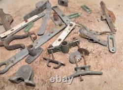 Vintage wooden row boat dingy hardware collectible metal parts lot P4