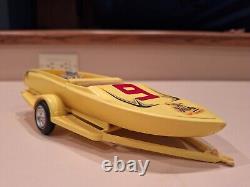 Vntg 1/25 Scale'63 Amt Ski Drag Boat & Trailer Built Model Parts Read