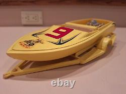 Vntg 1/25 Scale'63 Amt Ski Drag Boat & Trailer Built Model Parts Read