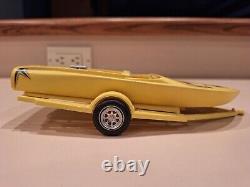 Vntg 1/25 Scale'63 Amt Ski Drag Boat & Trailer Built Model Parts Read
