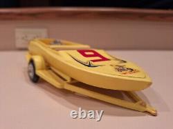 Vntg 1/25 Scale'63 Amt Ski Drag Boat & Trailer Built Model Parts Read