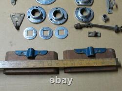 Vntg Yacht Boat Trim Parts Lot Most Nickeled Bronze Cleats Chocks Fittings Etc
