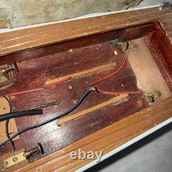 Vtg 1950s-60s Battery Operated Wooden Boat 18 Long IMP Motor Parts Repair Box