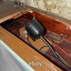 Vtg 1950s-60s Battery Operated Wooden Boat 18 Long IMP Motor Parts Repair Box