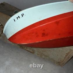 Vtg 1950s-60s Battery Operated Wooden Boat 18 Long IMP Motor Parts Repair Box