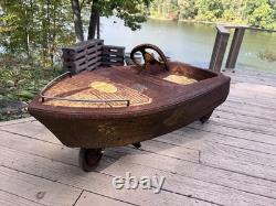 Vtg 1960s Skipper Dolphin Jolly Craft Murray Boat Pedal Car Body 3 Wheel Parts
