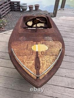 Vtg 1960s Skipper Dolphin Jolly Craft Murray Boat Pedal Car Body 3 Wheel Parts