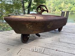 Vtg 1960s Skipper Dolphin Jolly Craft Murray Boat Pedal Car Body 3 Wheel Parts