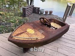 Vtg 1960s Skipper Dolphin Jolly Craft Murray Boat Pedal Car Body 3 Wheel Parts