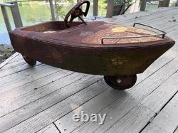 Vtg 1960s Skipper Dolphin Jolly Craft Murray Boat Pedal Car Body 3 Wheel Parts