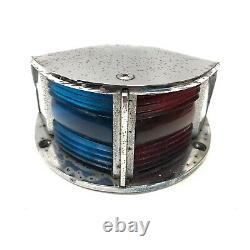 Vtg 1964 Starcraft Holiday Bow Light Chrome Red & Blue Lens 60s Boat Parts