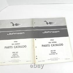 Vtg 1966 Johnson Seahorse Boat Motors Parts Catalog 20-100 Horsepower Outboard