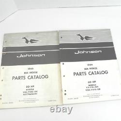 Vtg 1966 Johnson Seahorse Boat Motors Parts Catalog 20-100 Horsepower Outboard