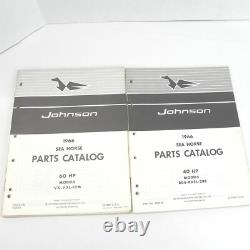 Vtg 1966 Johnson Seahorse Boat Motors Parts Catalog 20-100 Horsepower Outboard
