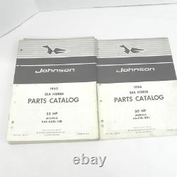 Vtg 1966 Johnson Seahorse Boat Motors Parts Catalog 20-100 Horsepower Outboard