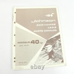 Vtg 1969 Johnson Seahorse Boat Engines Official Parts Catalog 20-115 Horsepower