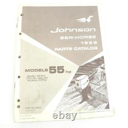 Vtg 1969 Johnson Seahorse Boat Engines Official Parts Catalog 20-115 Horsepower