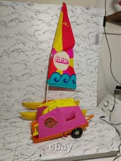 Vtg 1975 Barbie SunSailer Hobie w Pop Up Camper Complete Set All Parts Check