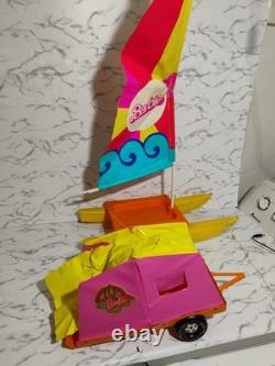 Vtg 1975 Barbie SunSailer Hobie w Pop Up Camper Complete Set All Parts Check