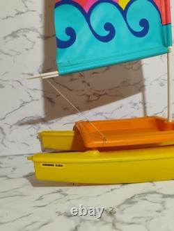 Vtg 1975 Barbie SunSailer Hobie w Pop Up Camper Complete Set All Parts Check