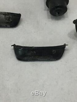 Vtg 60s Metal Lead Model Ship Parts 3 Row Boats 1 Pipe Top