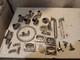 Vtg Boat Deck Cabin Parts Chrome Railing Mounts Hatch Handles Thumb Screws Perko