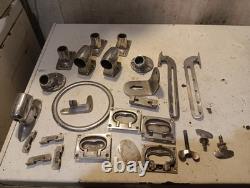 Vtg Boat Deck Cabin Parts Chrome Railing Mounts Hatch Handles Thumb Screws Perko