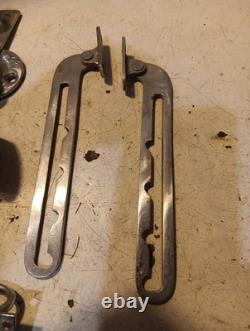 Vtg Boat Deck Cabin Parts Chrome Railing Mounts Hatch Handles Thumb Screws Perko