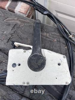 Vtg Boat OMC Evinrude Johnson Remote Control box Cables KEY Parts Shifter